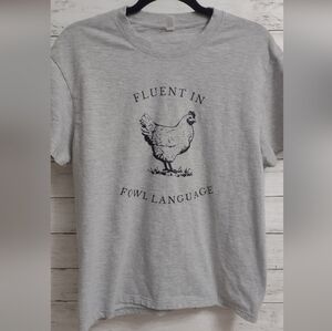 XXL T/ FLUENT IN FOUL LANGUAGE 100% cotton